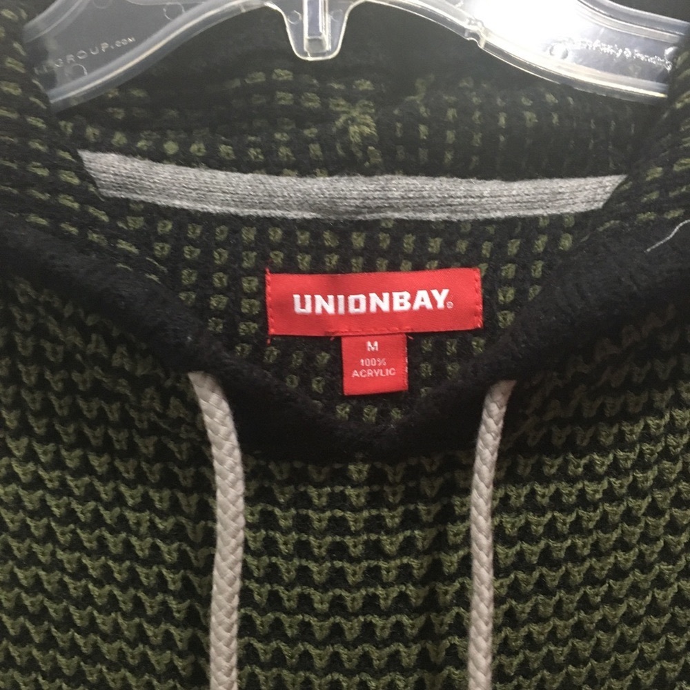 NWT Unionbay Men’s Juno Textured Army Green Hoodie - Picture 6 of 9